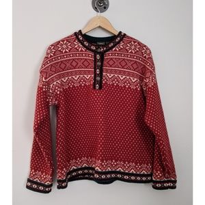 L.L. Bean Nordic Fair Isle Wool Kingfield Sweater